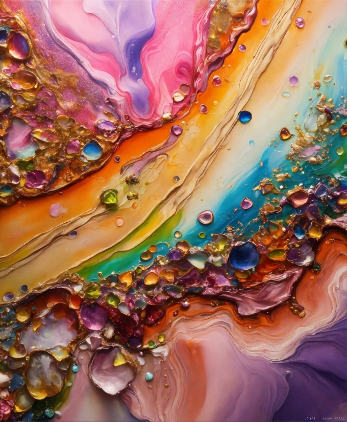 Liquid, Fluid, Purple, Organism, Paint, Art