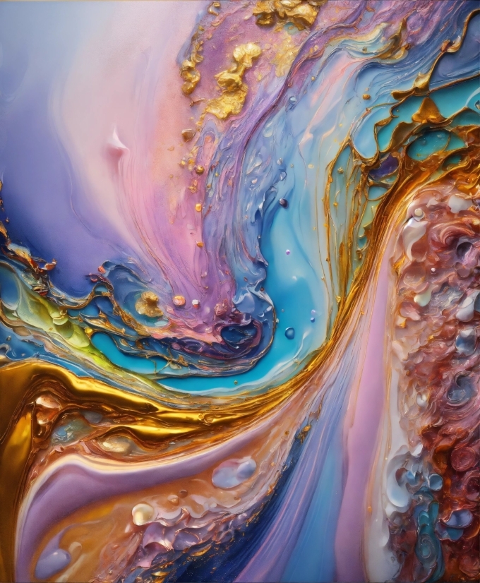 Water Resources, Liquid, Art Paint, Paint, Fluid, Purple