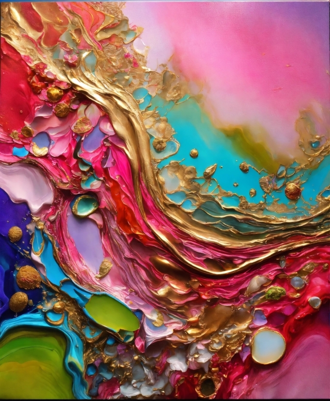 Liquid, Art Paint, Fluid, Paint, Pink, Art