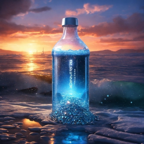 Bottle, Liquid, Drinkware, Water, Cloud, Sky