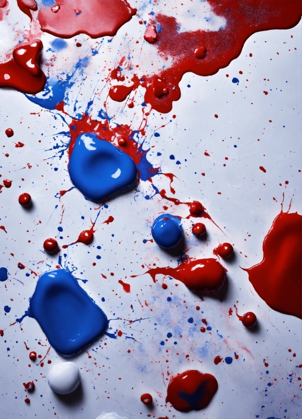 Liquid, White, Blue, Fluid, Red, Paint