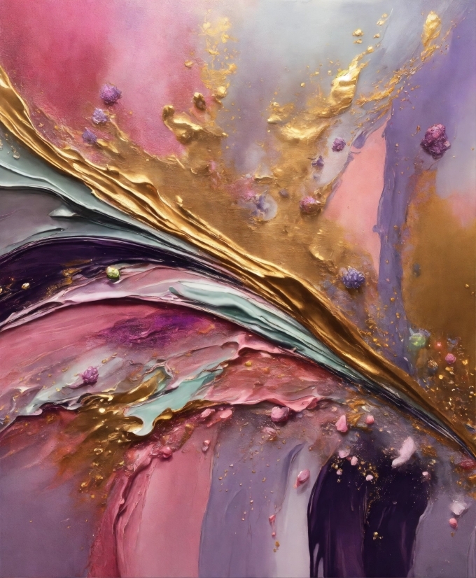 Liquid, Nature, Purple, Paint, Yellow, Art