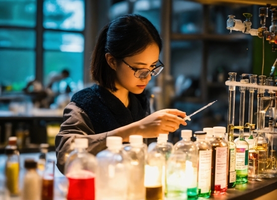 Glasses, Photograph, Laboratory, Bottle, Plastic Bottle, Drinkware