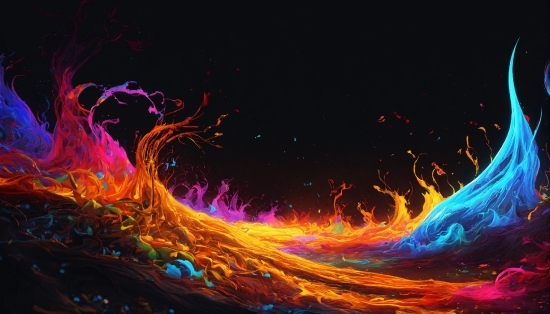 World, Water, Purple, Flame, Sky, Art