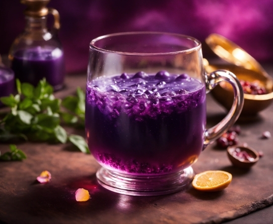 Tableware, Drinkware, Purple, Food, Ingredient, Drink