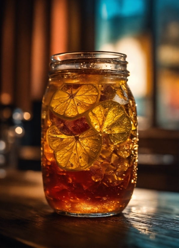 Liquid, Drinkware, Plant, Ingredient, Mason Jar, Amber