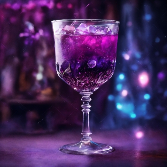 Tableware, Drinkware, Liquid, Stemware, Purple, Cocktail