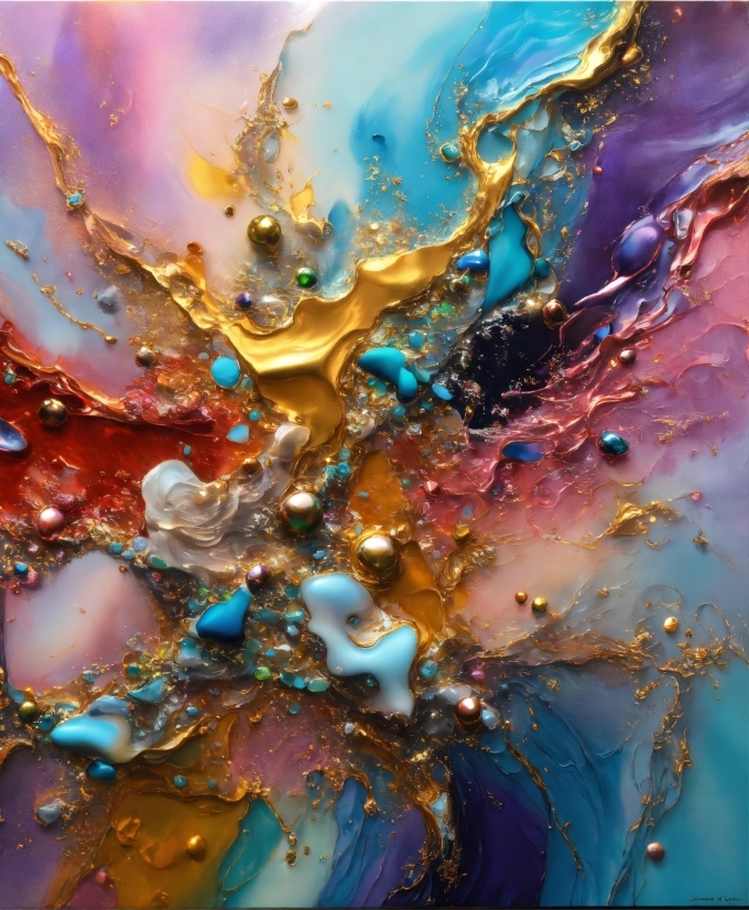 Liquid, Organism, Art, Aqua, Water, Paint