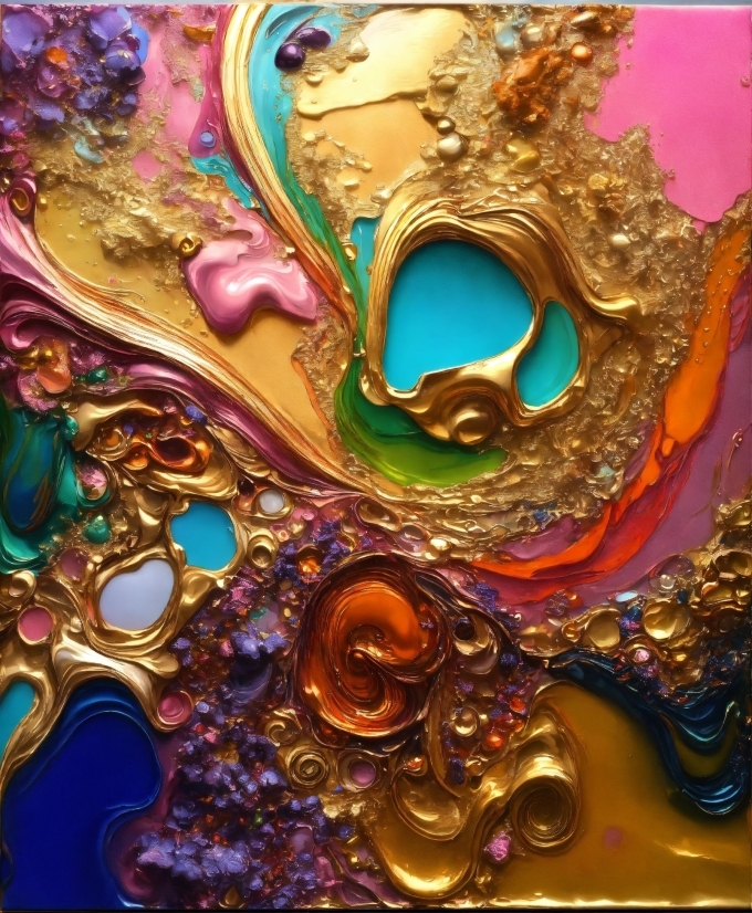 Organism, Gold, Art, Natural Material, Pattern, Metal