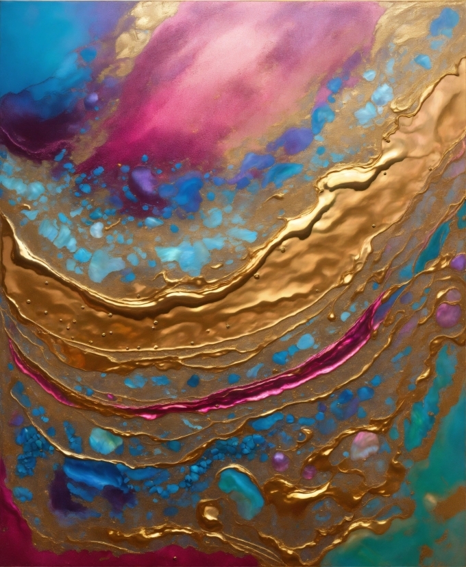 Liquid, Orange, Paint, Water, Art, Geological Phenomenon