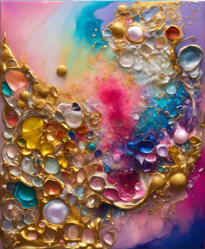 Liquid, Natural Material, Art, Aqua, Circle, Magenta