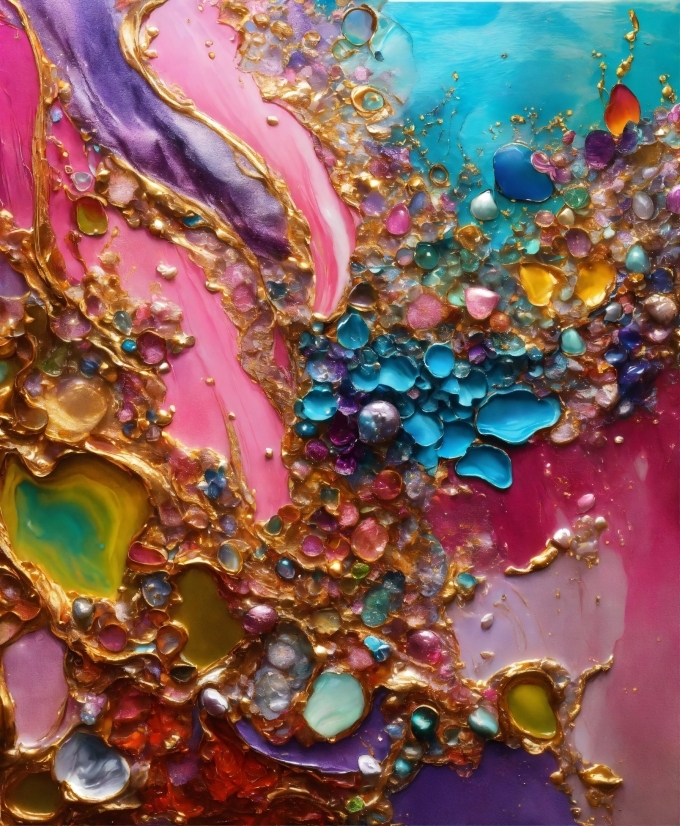 Liquid, Organism, Art, Aqua, Magenta, Natural Material