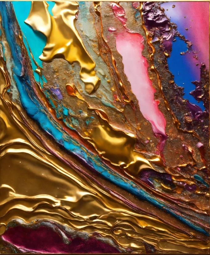 Liquid, Amber, Paint, Art, Pattern, Geological Phenomenon