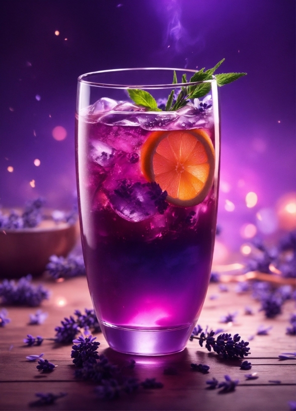 Tableware, Drinkware, Liquid, Cocktail, Stemware, Purple