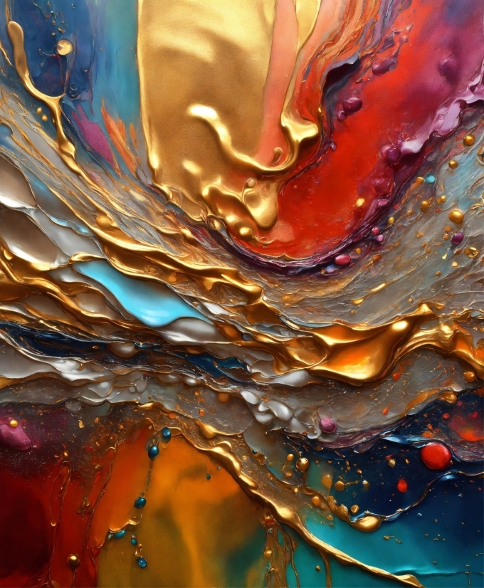 Water, Liquid, Orange, Fluid, Art, Paint