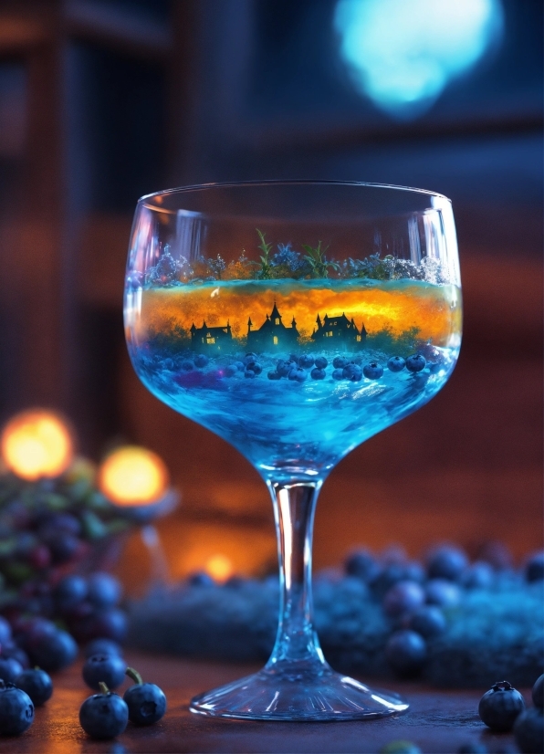 Tableware, Stemware, Drinkware, Liquid, Blue, Wine Glass