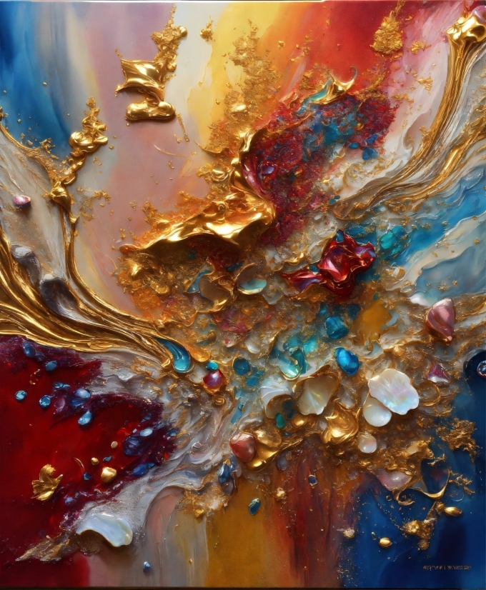 Liquid, Amber, Paint, Art, Tints And Shades, Glass