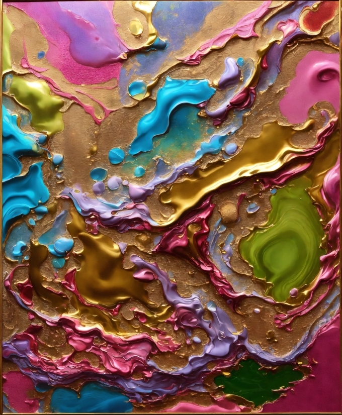 Liquid, Fluid, Organism, Art, Magenta, Painting