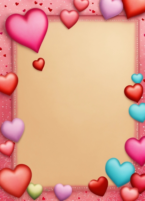 Pink, Font, Magenta, Sweetness, Pattern, Heart