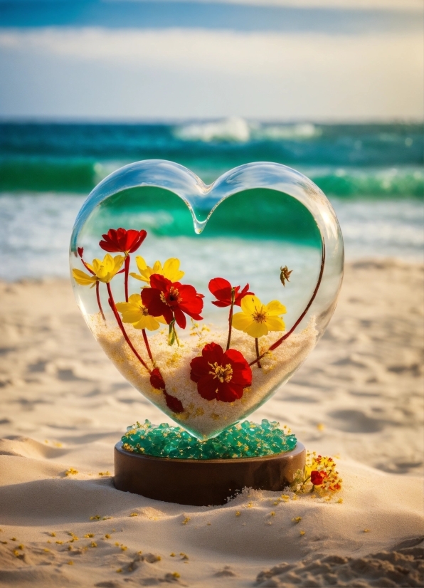 Water, Sky, Cloud, Beach, Azure, Flower