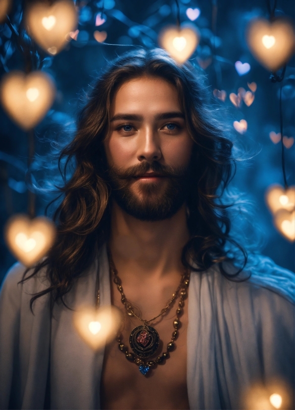 Head, Hairstyle, Photograph, Beard, Light, Organ