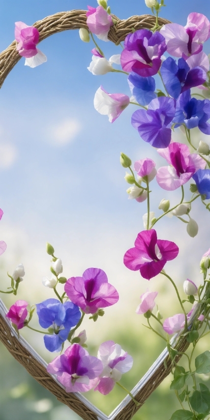 Flower, Plant, White, Cloud, Purple, Petal