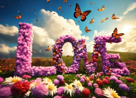 Cloud, Flower, Sky, Plant, Nature, Natural Environment