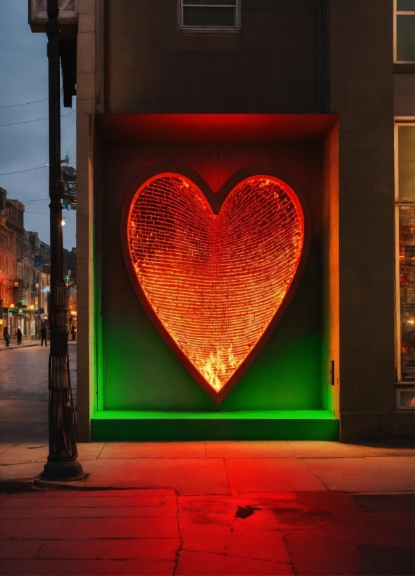 Light, Amber, Automotive Lighting, Art, Red, Window