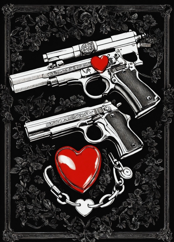 Trigger, Air Gun, Font, Red, Gun Barrel, Art