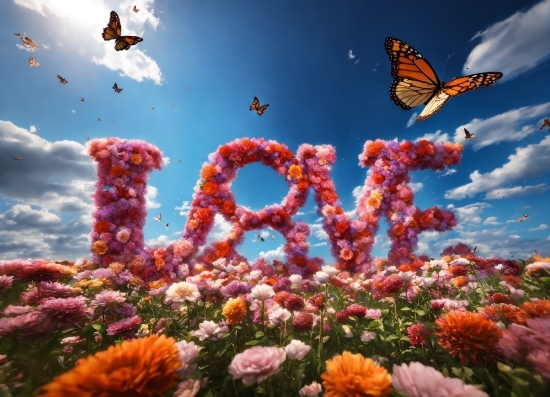 Sky, Cloud, Plant, Flower, Daytime, Pollinator