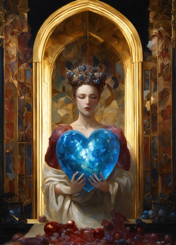 Temple, Art, Glass, Electric Blue, Toy, Sculpture