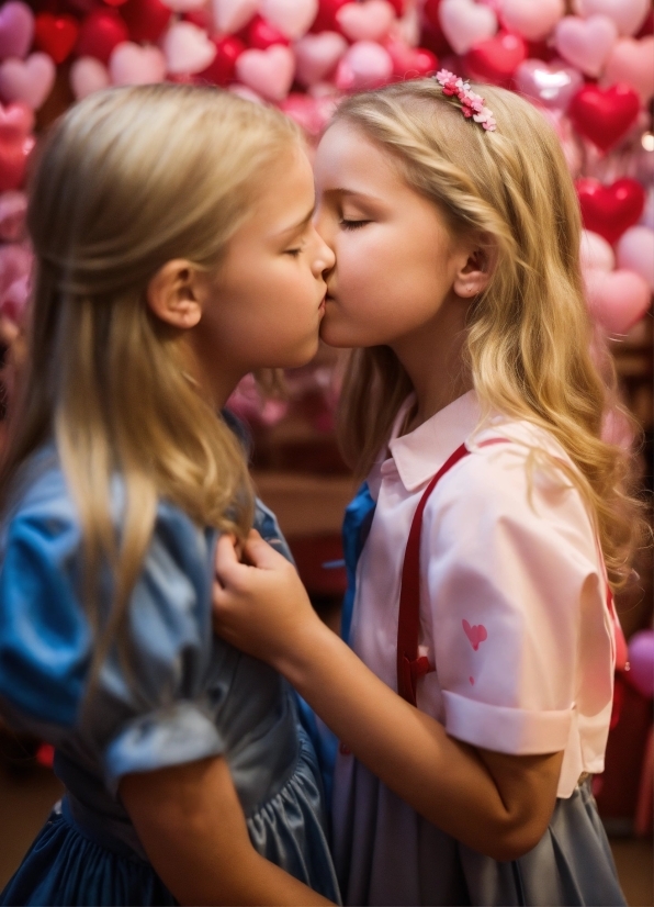 Hair, Lip, Hairstyle, Kiss, Photograph, Facial Expression