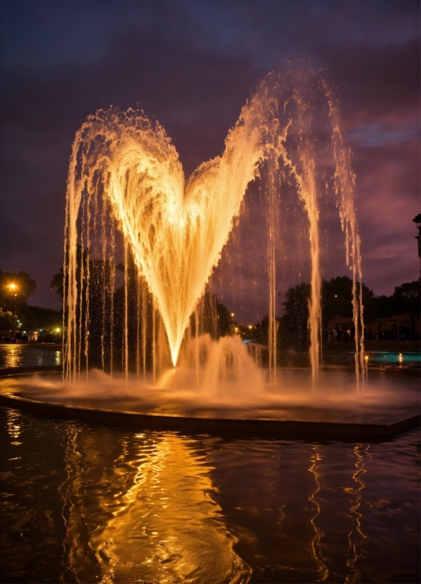 Water, Sky, Fountain, Fluid, Liquid, Tree