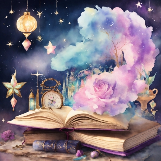 Nature, Book, Purple, Publication, Art, Pink