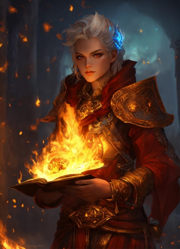 Hairstyle, Cg Artwork, Art, Long Hair, Beauty, Fire