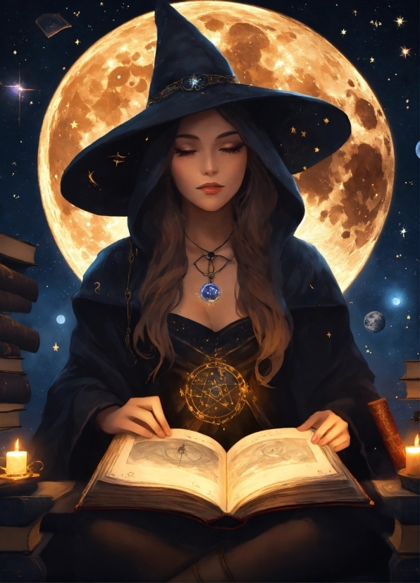 Hat, Book, Art, Cg Artwork, Publication, Beauty