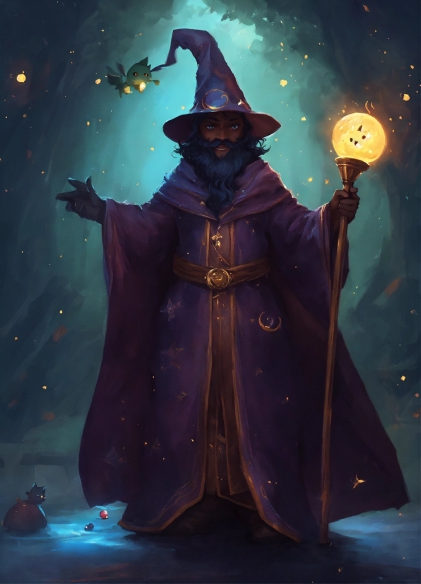 World, Purple, Witch Hat, Art, Cg Artwork, Hat