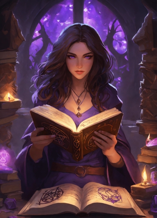 Purple, Book, Art, Fashion Design, Beauty, Cg Artwork