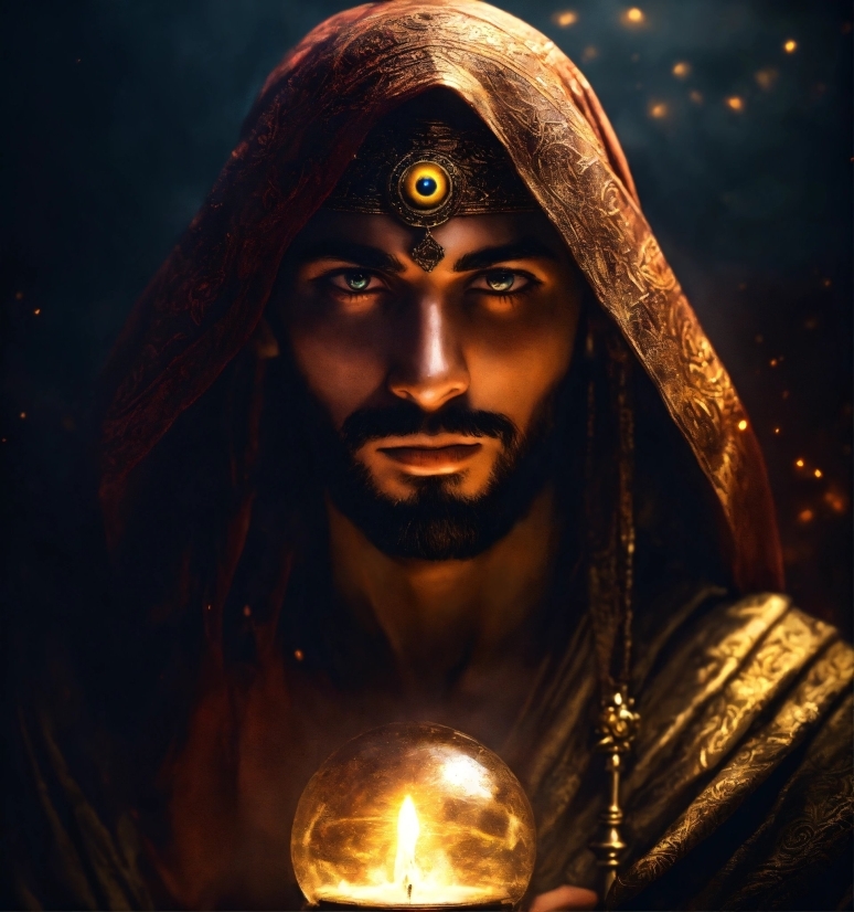 Beard, Headgear, Facial Hair, Art, Cg Artwork, Darkness