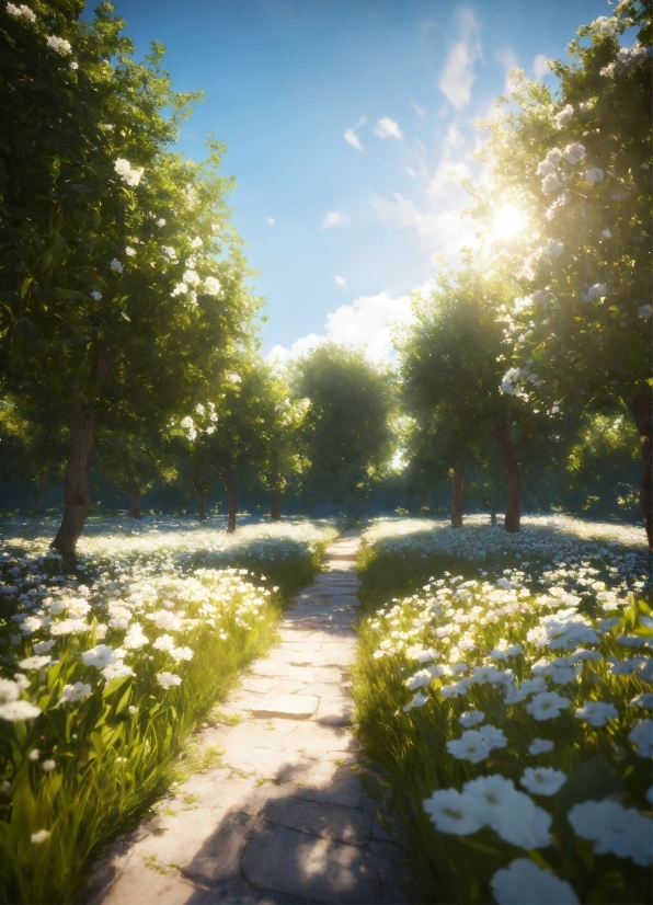 Sky, Flower, Plant, Cloud, People In Nature, Nature