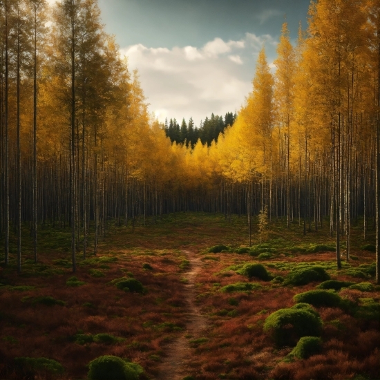 Sky, Plant, Cloud, Plant Community, Ecoregion, Larch