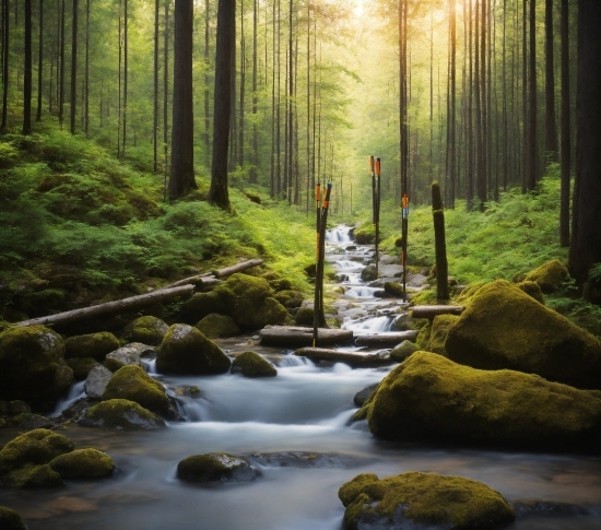 Water, Plant, Natural Landscape, Nature, Fluvial Landforms Of Streams, Leaf