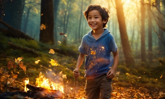 Smile, Plant, People In Nature, Natural Environment, Branch, Wood