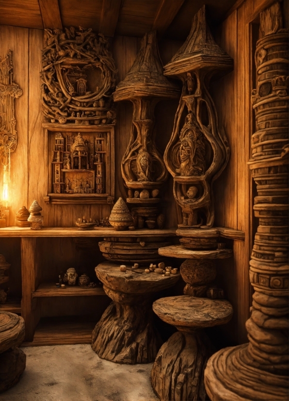 Pedestal, Wood, Lighting, Artifact, Font, Art