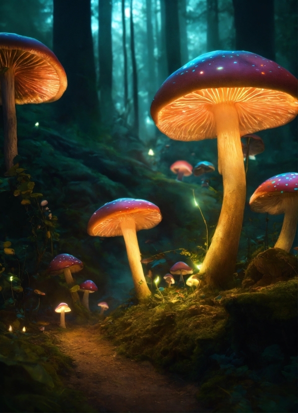 Vertebrate, Mushroom, Light, Natural Landscape, Botany, Natural Environment