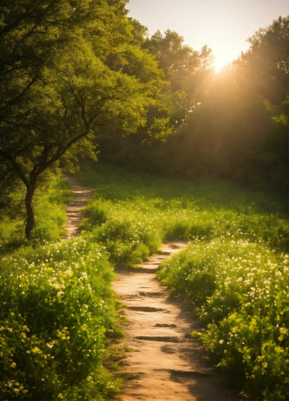 Flower, Plant, Sky, Natural Landscape, Tree, People In Nature