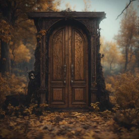 Brown, Atmosphere, Door, Wood, Branch, Sky