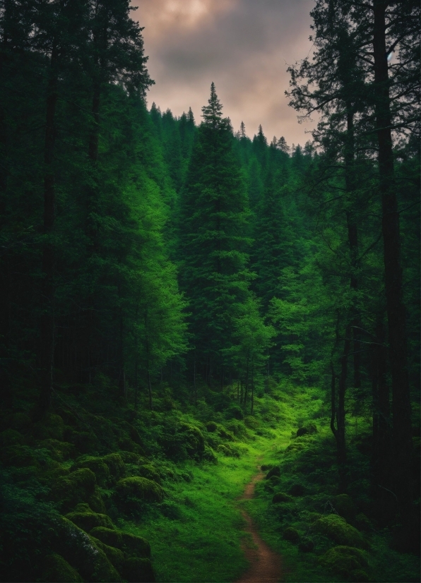 Plant, Cloud, Sky, Natural Landscape, Tree, Larch