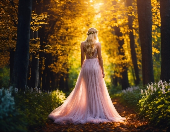 Plant, Wedding Dress, Dress, People In Nature, Light, Natural Landscape