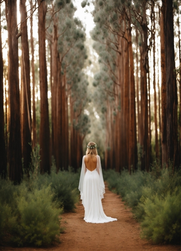 Plant, Wedding Dress, Ecoregion, People In Nature, Bride, Leaf